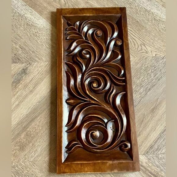 ♥️ OOAK Carved Polynesian Wooden Wall Art - Picture 3 of 5